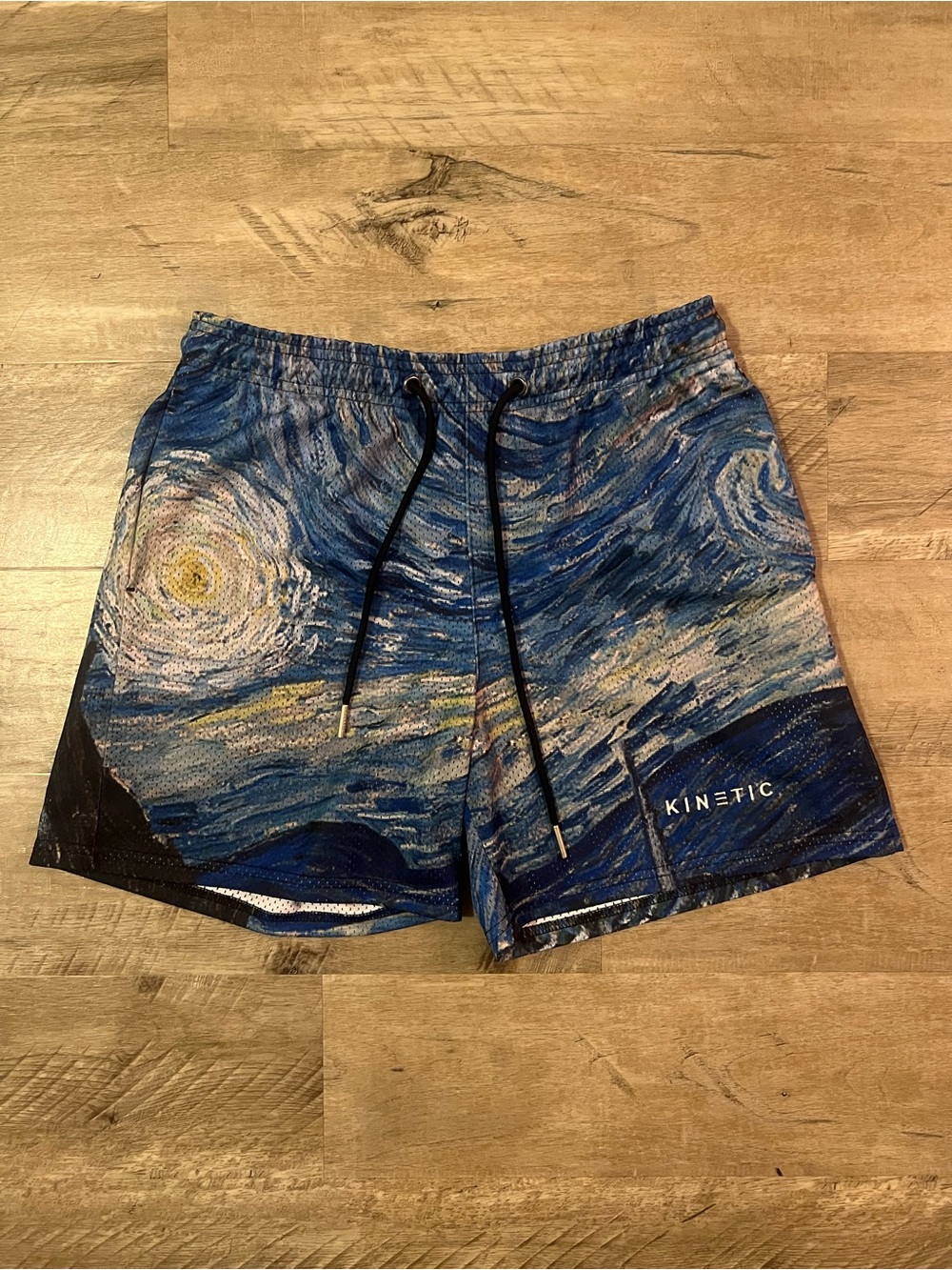 Kinetic Kings Shorts Mens Medium Vincet Van Gogh Mesh 6" Basketball Gym